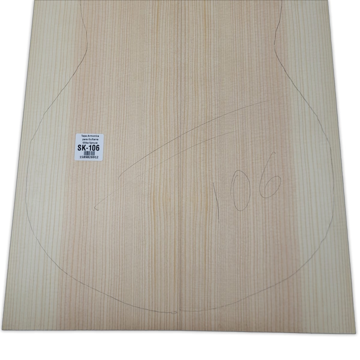 Tapa Armonica Unica SK-106 de Sitka Spruce para Tiple, Cuatro e Instrumentos Pequeños 0