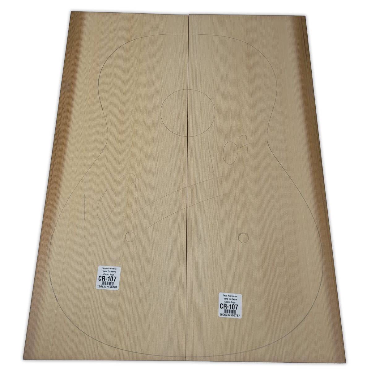 Tapa Armonica Unica CR-107 de Cedro Rojo Canadiense para Guitarra Calidad AAA6