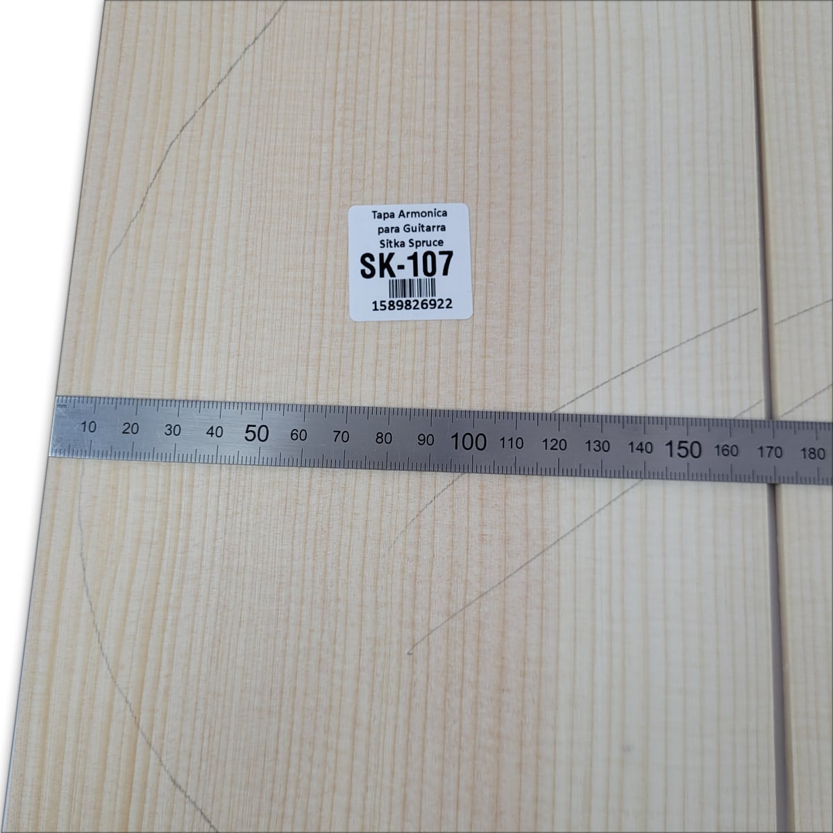 Tapa Armonica Unica SK-107 de Sitka Spruce para Tiple, Cuatro e Instrumentos Pequeños4