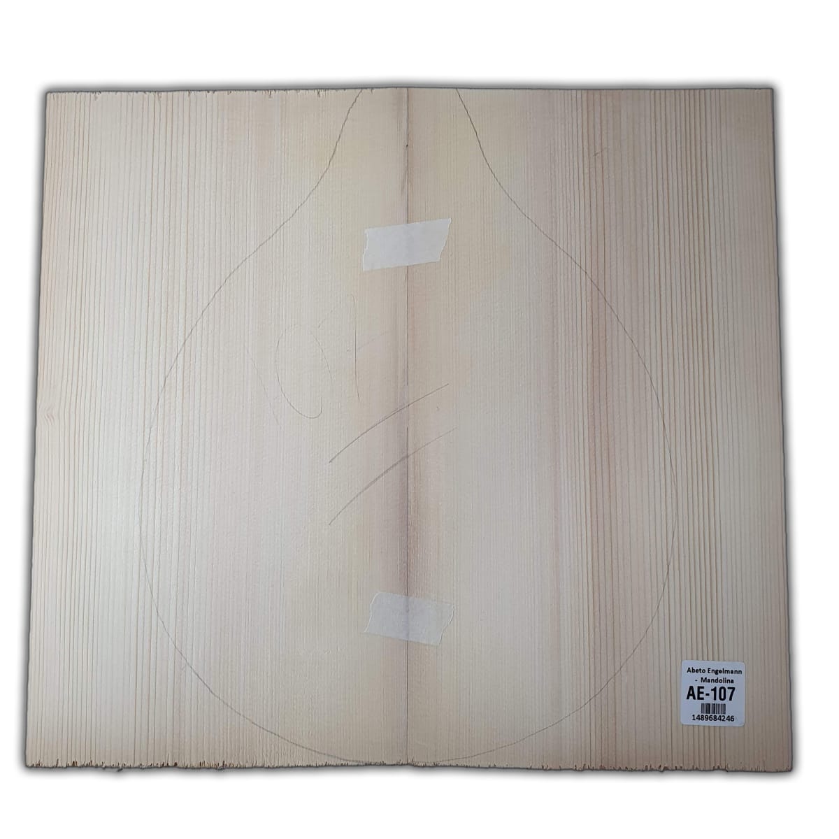 Tapa Armonica Unica AE-107 de Abeto Engelmann para Mandolina 0