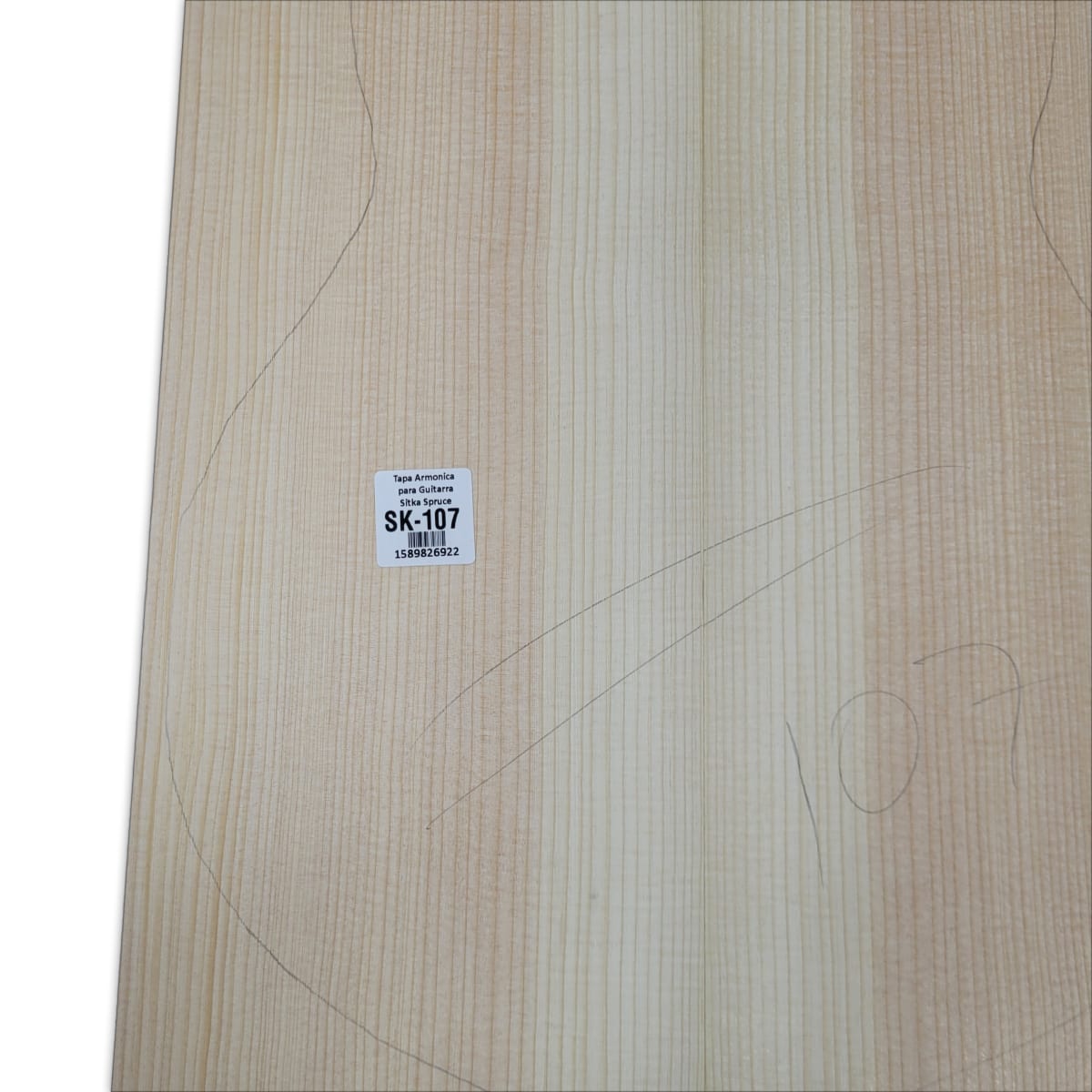 Tapa Armonica Unica SK-107 de Sitka Spruce para Tiple, Cuatro e Instrumentos Pequeños7
