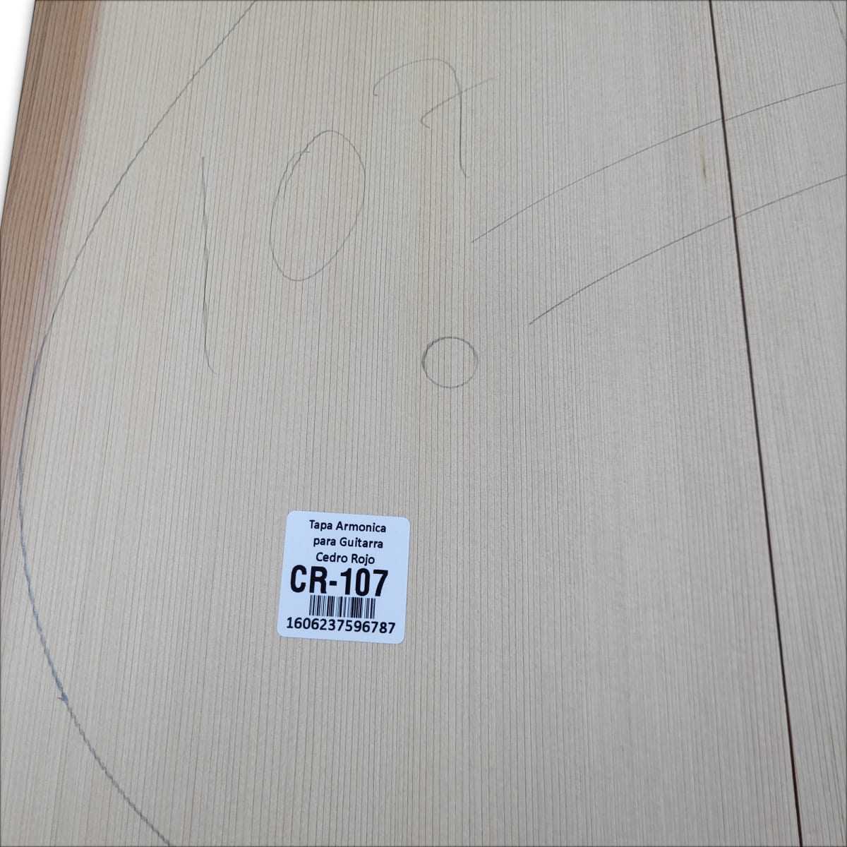 Tapa Armonica Unica CR-107 de Cedro Rojo Canadiense para Guitarra Calidad AAA9
