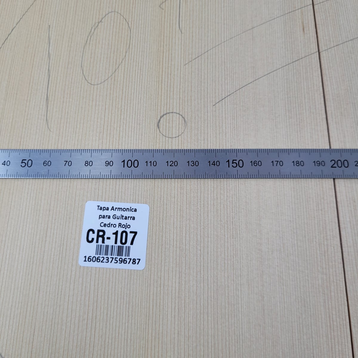 Tapa Armonica Unica CR-107 de Cedro Rojo Canadiense para Guitarra Calidad AAA4