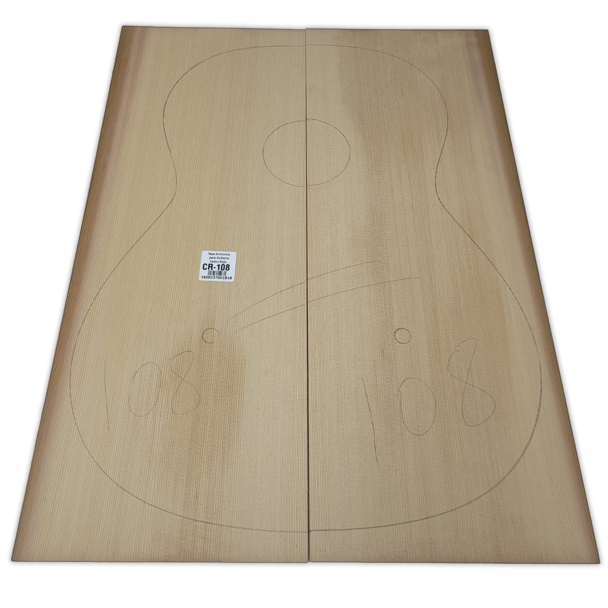 Tapa Armonica Unica CR-108 de Cedro Rojo Canadiense para Guitarra Calidad AAA5