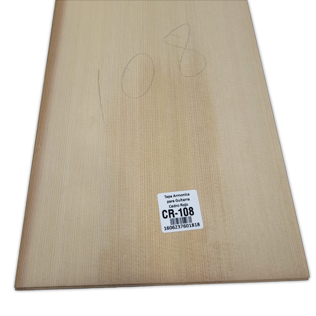 Tapa Armonica Unica CR-108 de Cedro Rojo Canadiense para Guitarra Calidad AAA6