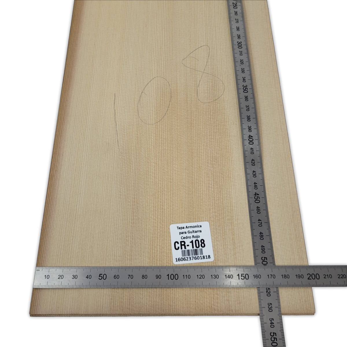 Tapa Armonica Unica CR-108 de Cedro Rojo Canadiense para Guitarra Calidad AAA2