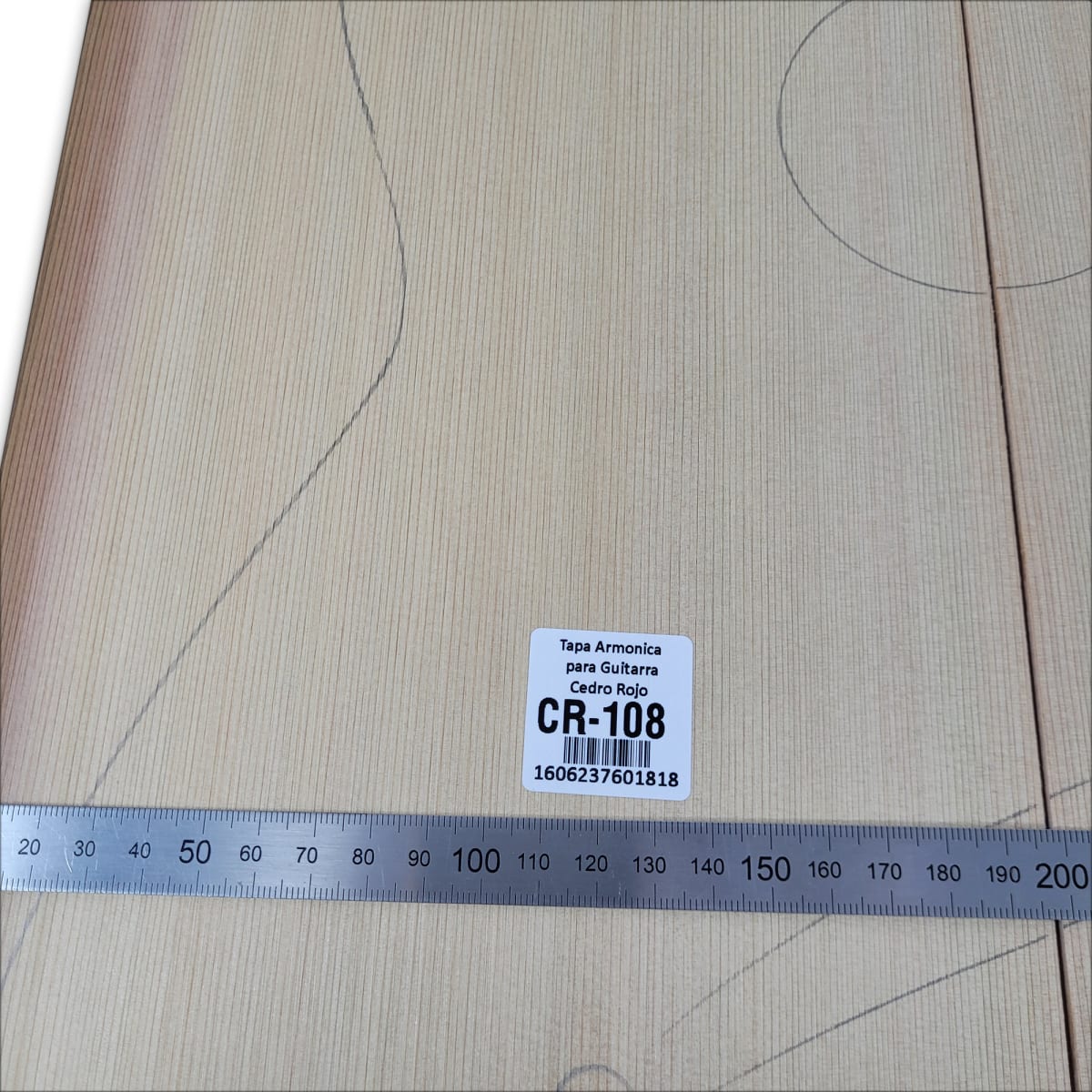 Tapa Armonica Unica CR-108 de Cedro Rojo Canadiense para Guitarra Calidad AAA3