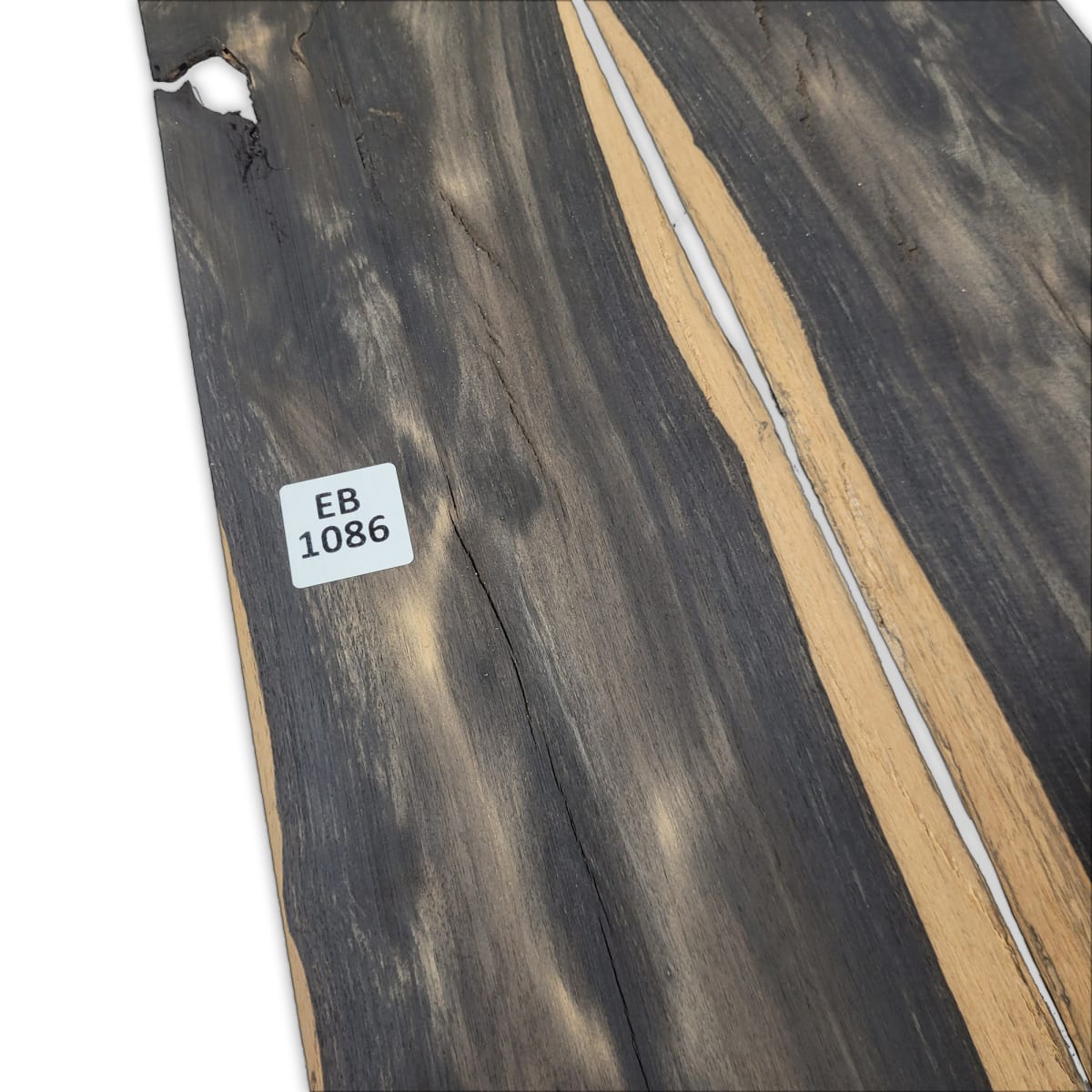 Set de 2 Láminas EB-1086 de Ebano para Artesanía / Madera con Rajaduras, nudos y Quebraduras propias de la madera5