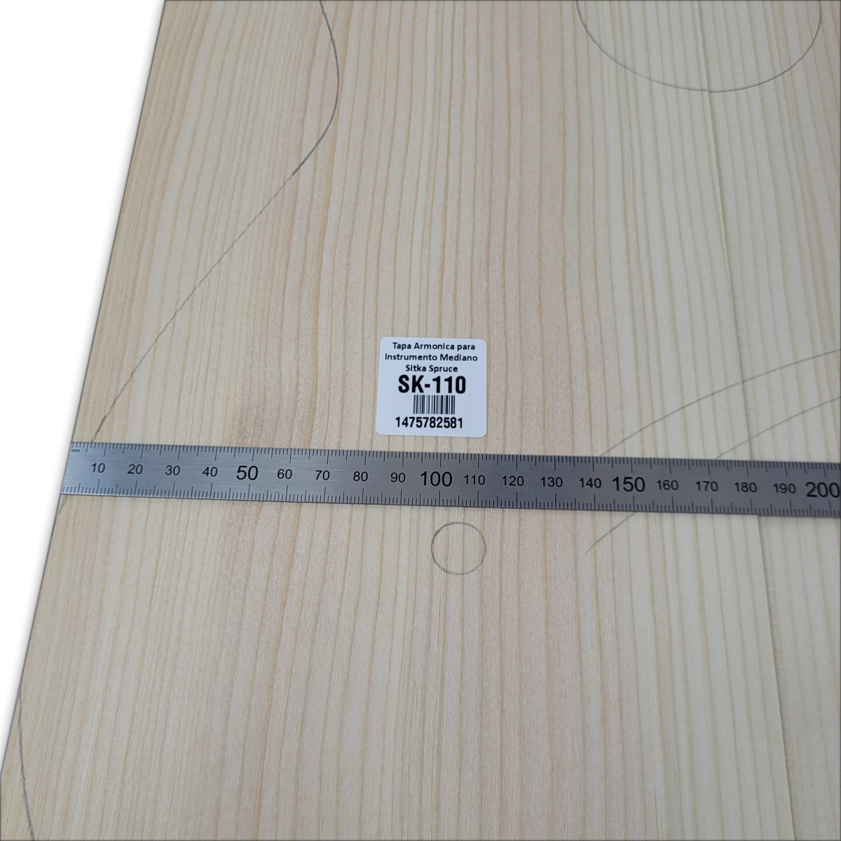 Tapa Armonica Unica SK-110 de Sitka Spruce para Guitarra4