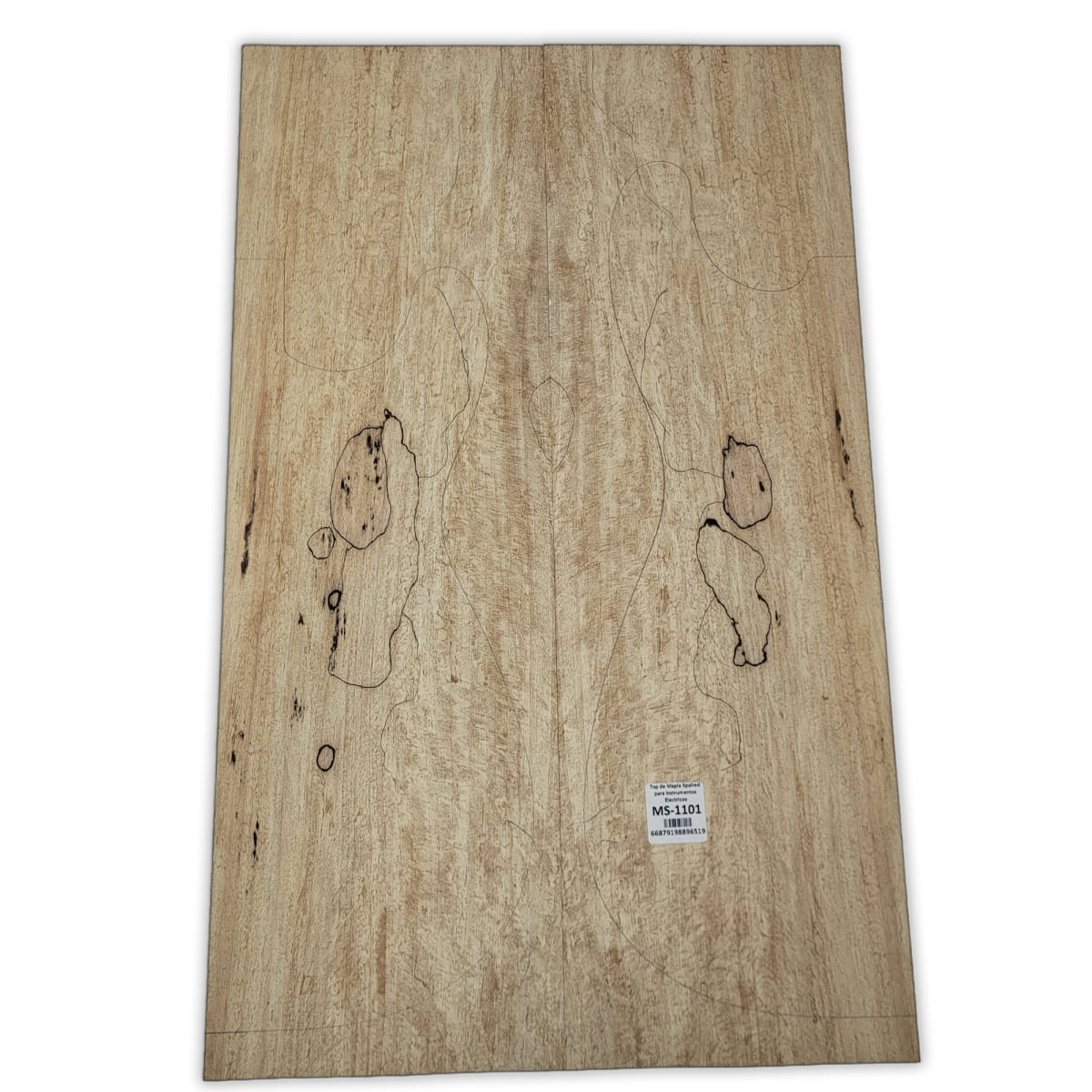 Top Unico MS-1101 de Spalted Maple para Bajos y Guitarras Electricas Calidad Especial 0