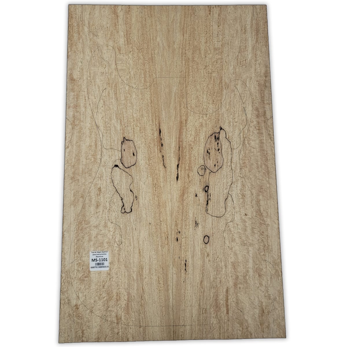 Top Unico MS-1101 de Spalted Maple para Bajos y Guitarras Electricas Calidad Especial8