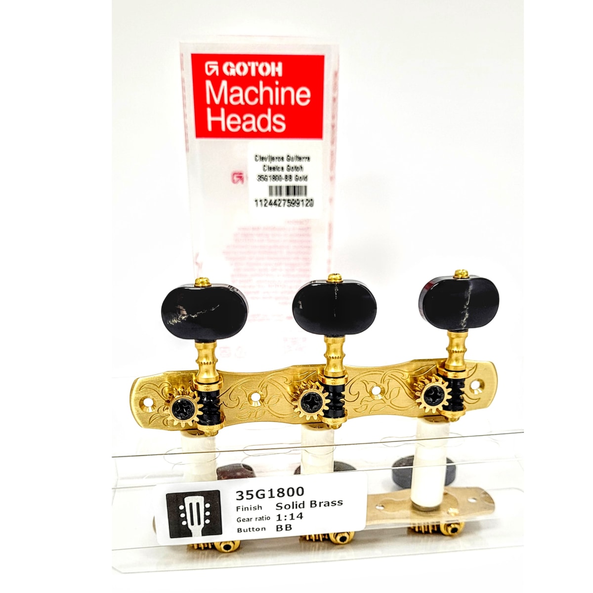 Clavijero Guitarra Clásica Gotoh 3L+3R Gold 35G1800-BB Bronce Sólido3