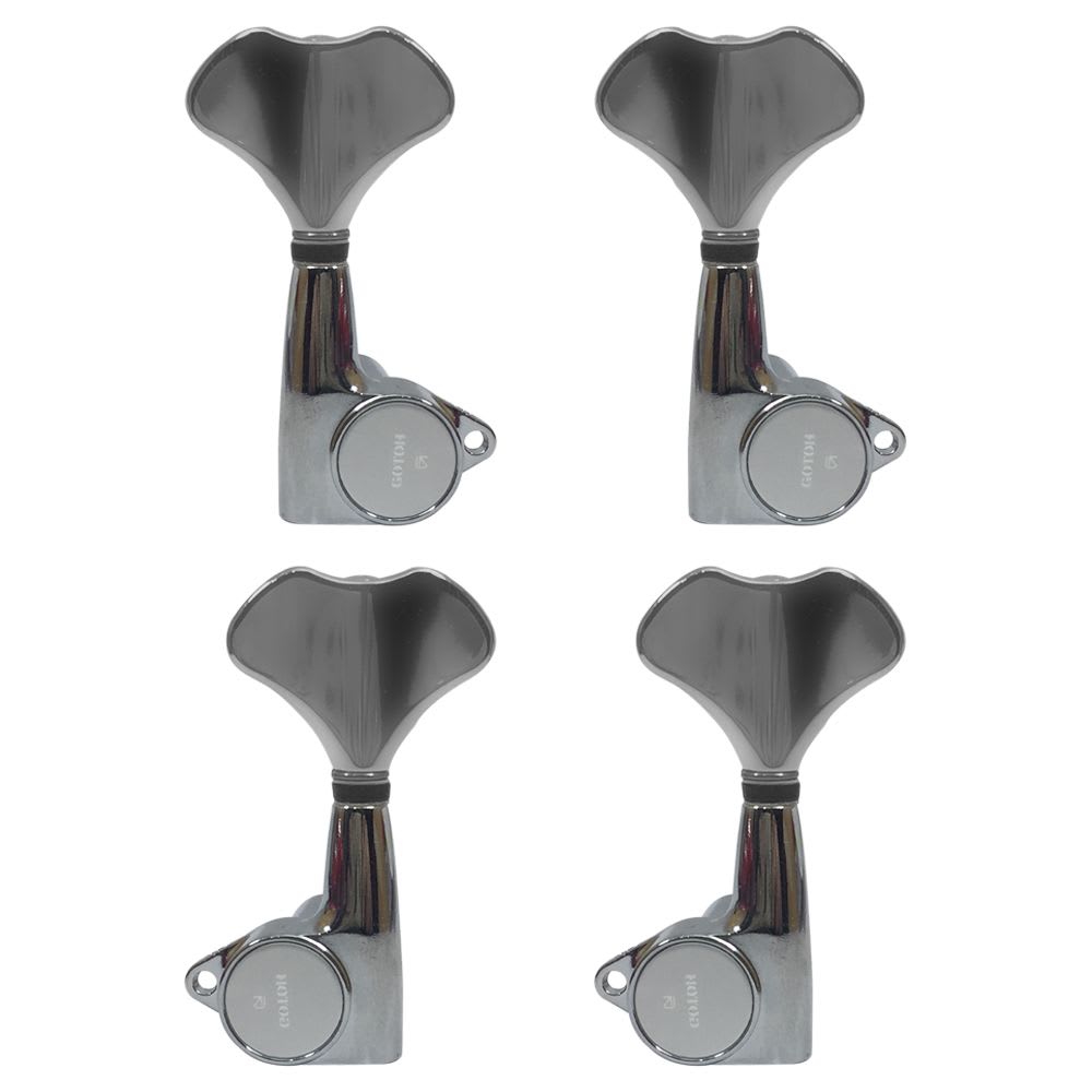 Clavijero Gotoh 2L + 2R Chrome GB707 para Bajo Electrico 0
