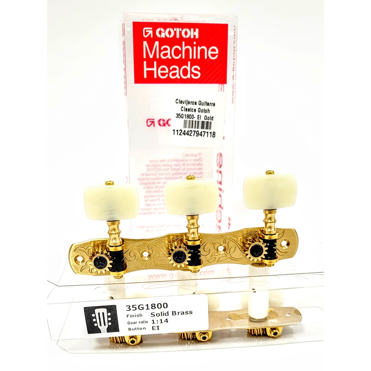 Clavijero Guitarra Clásica Gotoh 3L+3R Gold 35G1800-EI Bronce Sólido4
