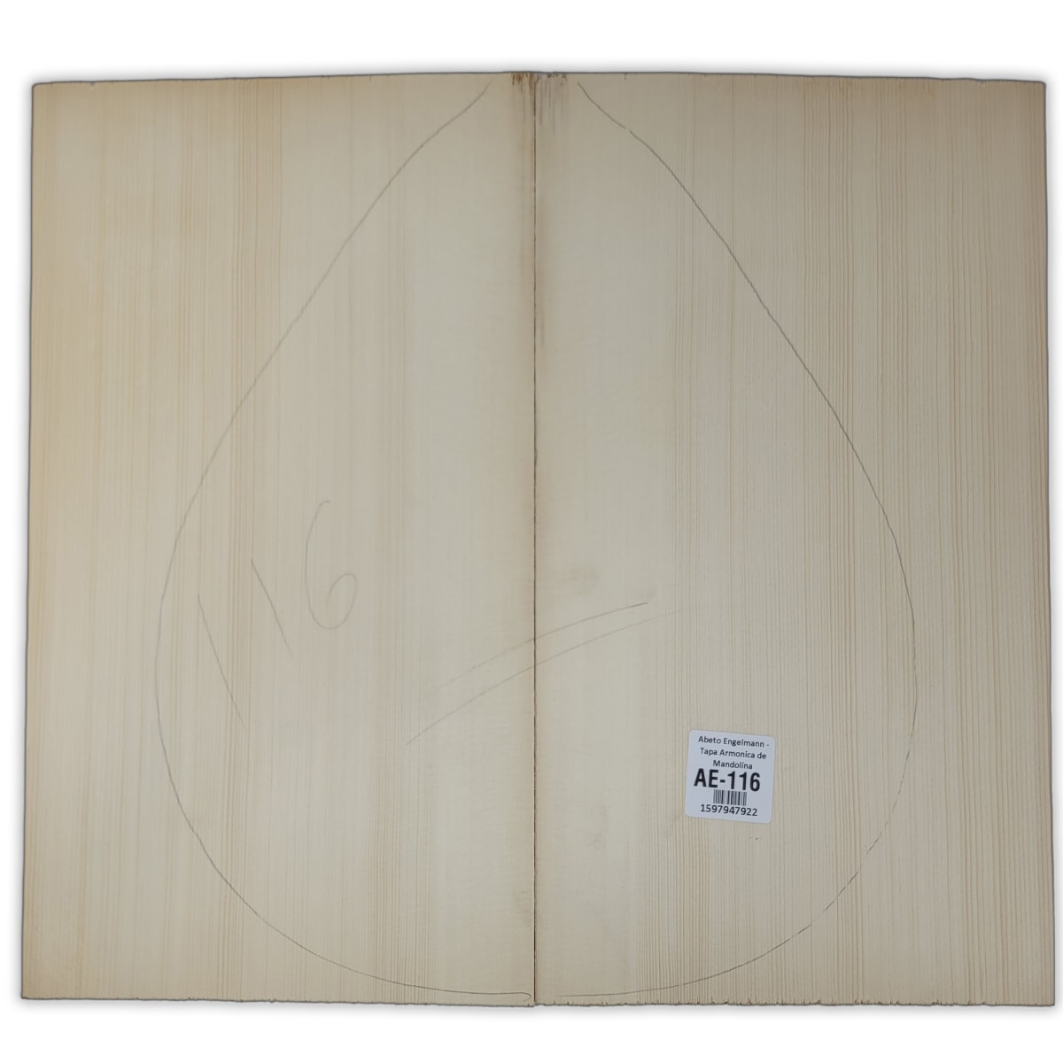 Tapa Armonica AE-116 de Abeto Engelmann Especial para Mandolina 0