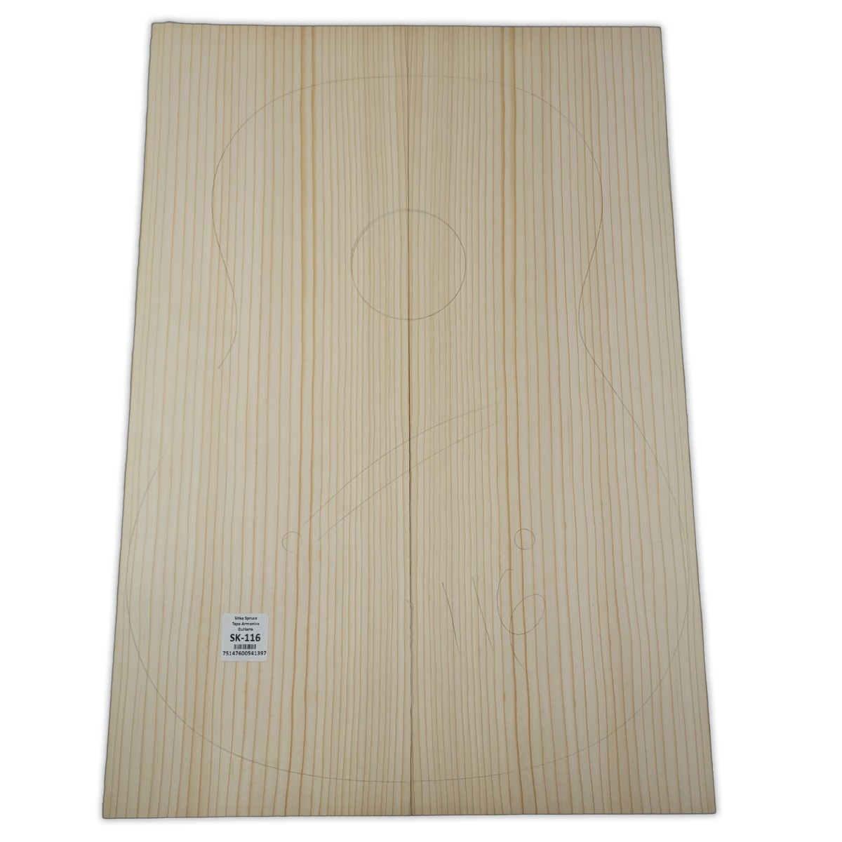 Tapa Armonica Unica SK-116 de Sitka Spruce para Guitarra / Calidad A 0