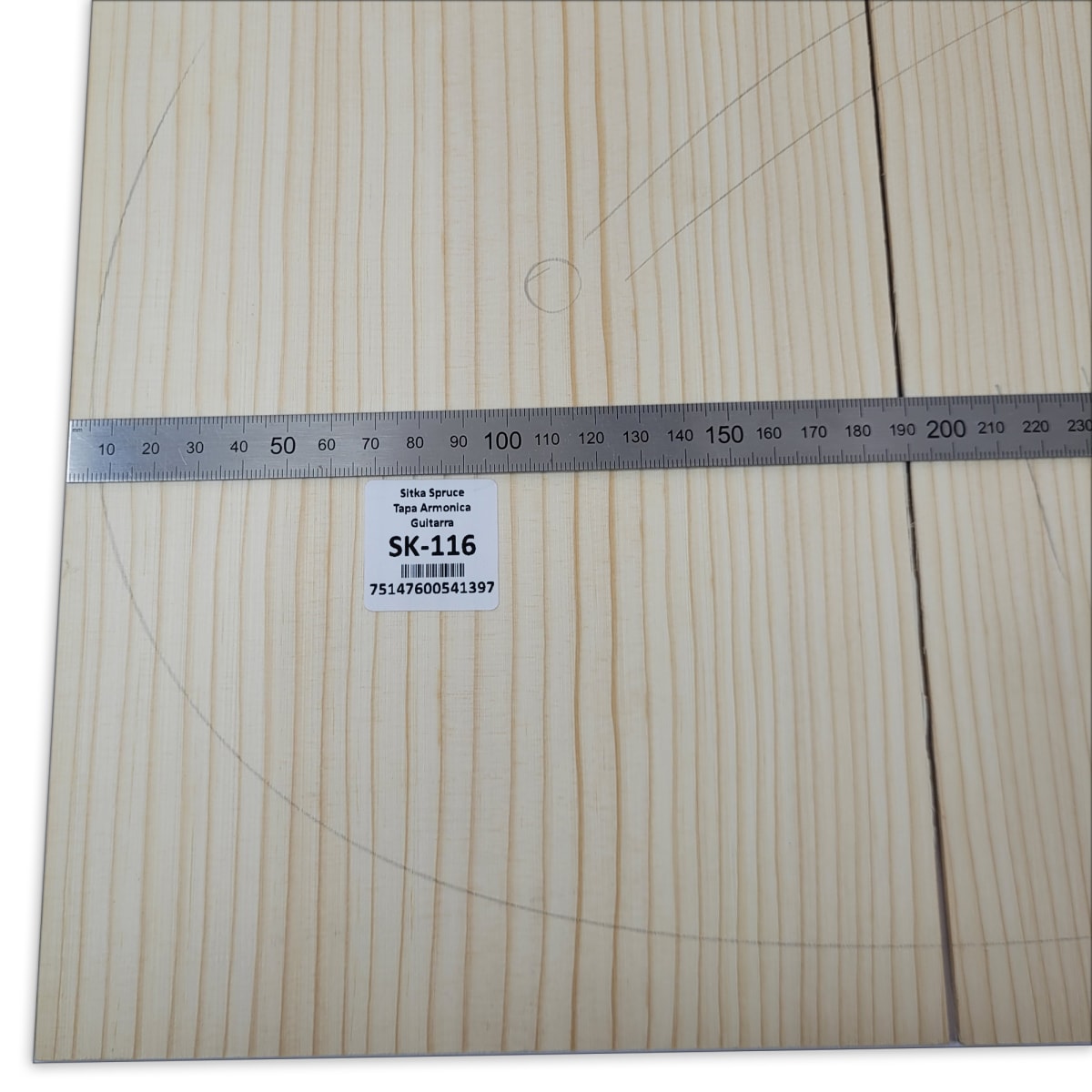 Tapa Armonica Unica SK-116 de Sitka Spruce para Guitarra / Calidad A4