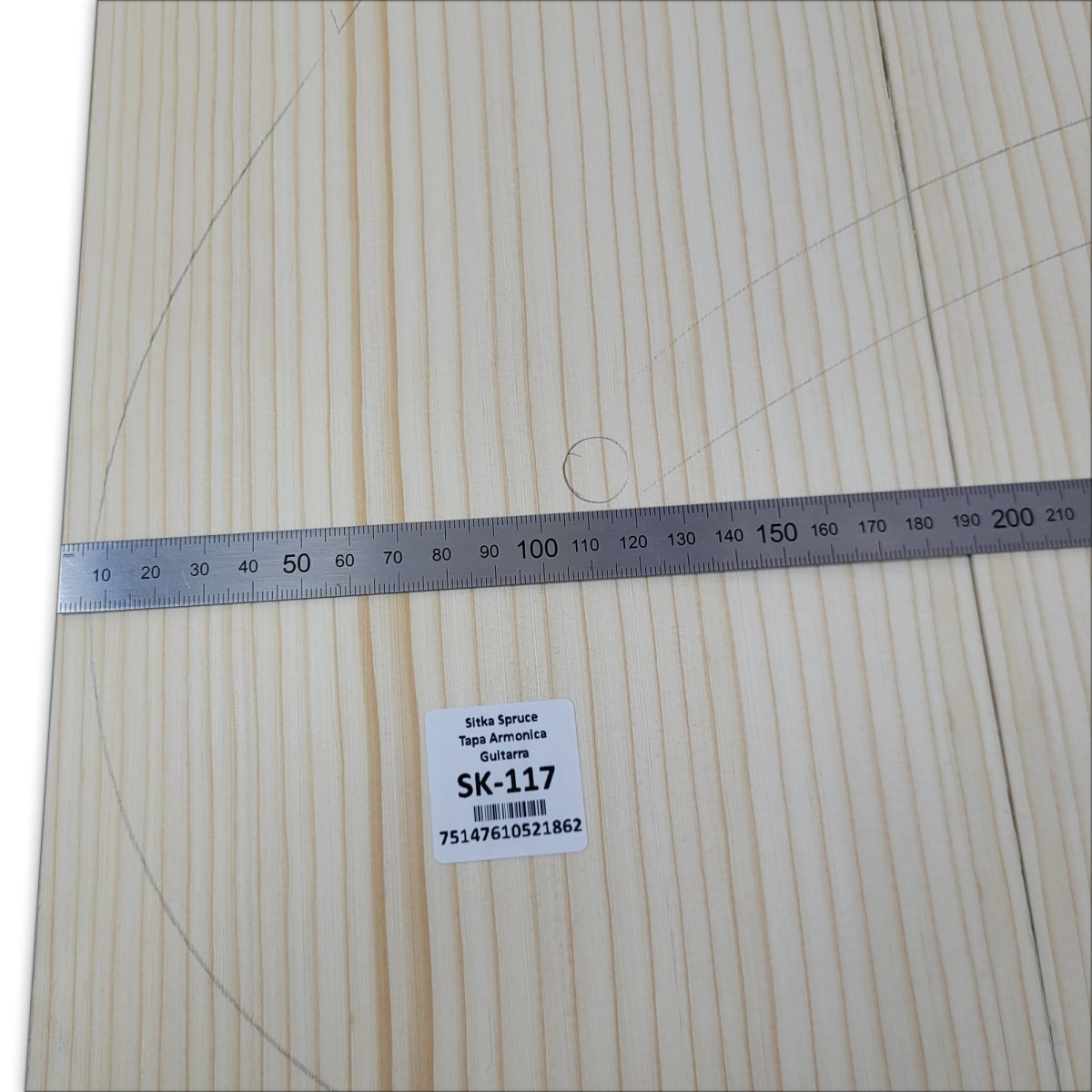 Tapa Armonica Unica SK-117 de Sitka Spruce para Guitarra / Calidad A5