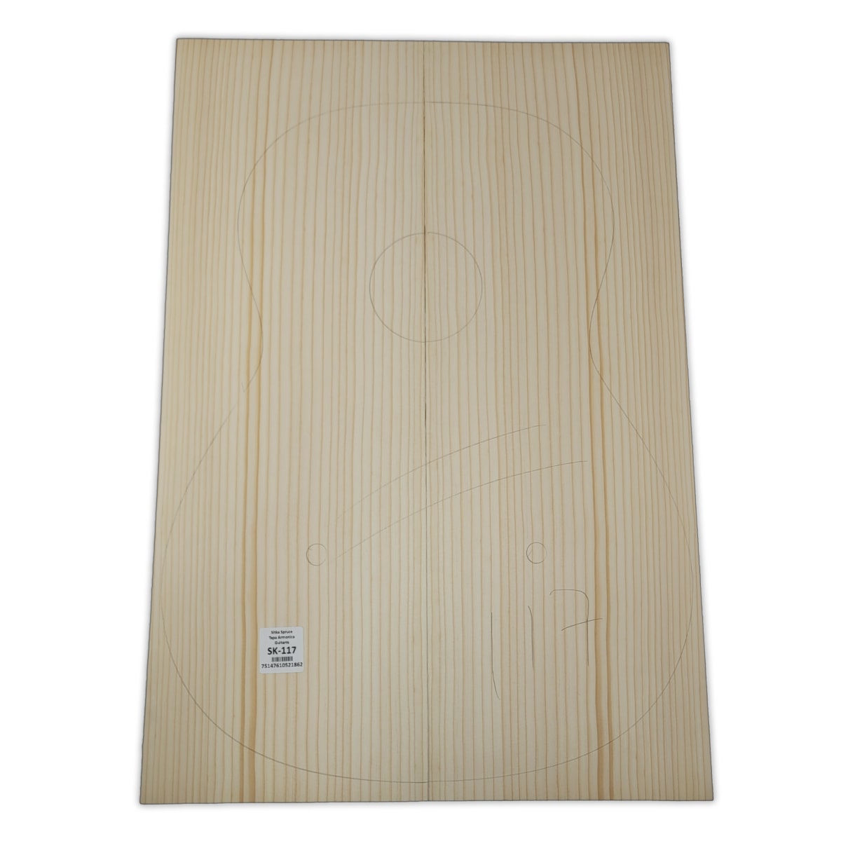 Tapa Armonica Unica SK-117 de Sitka Spruce para Guitarra / Calidad A9