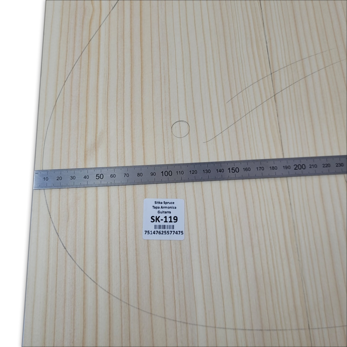 Tapa Armonica Unica SK-119 de Sitka Spruce para Guitarra / Calidad A5