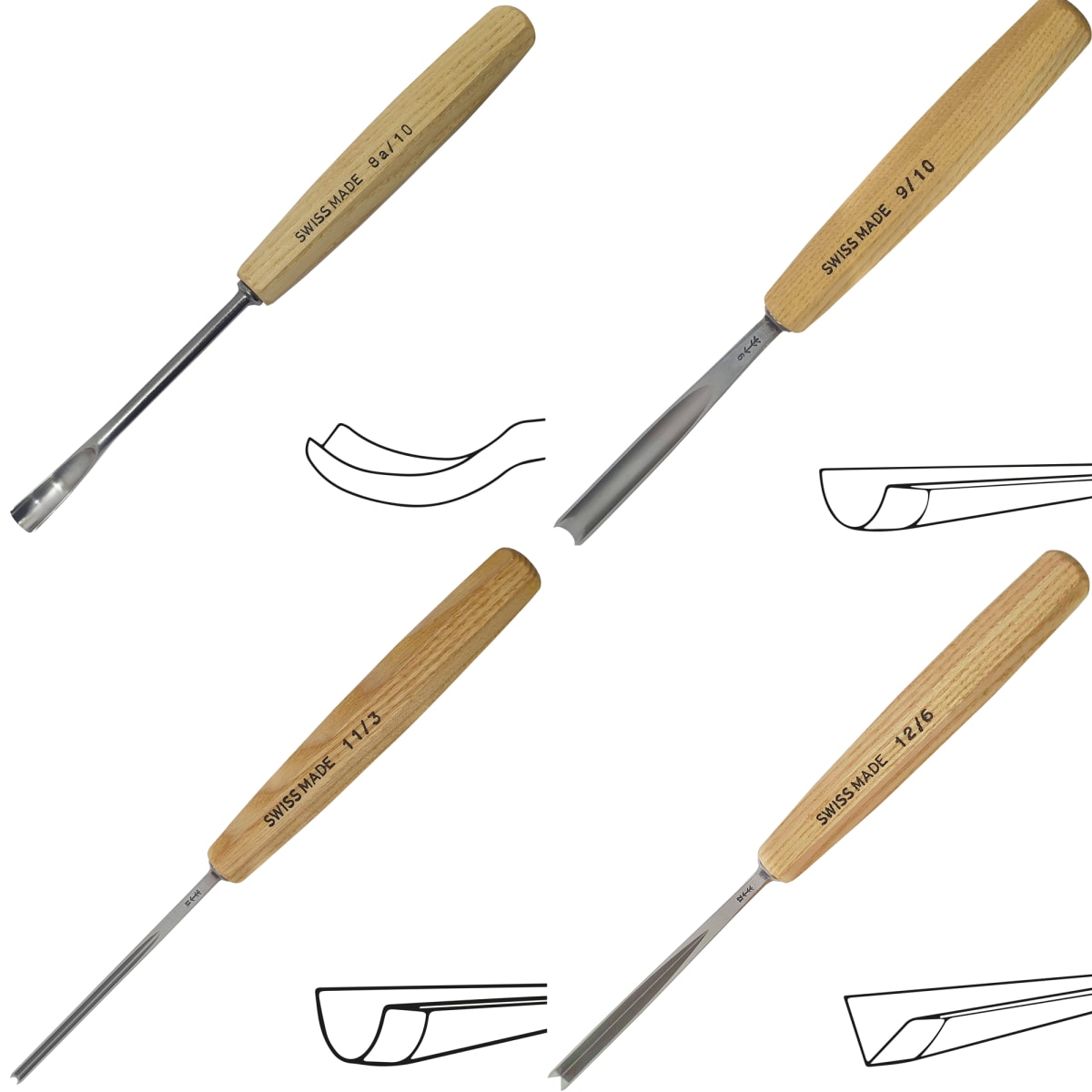Set de Gubias Pfeil Ro12 con Estuche para Tallado en Madera (13 pcs)3