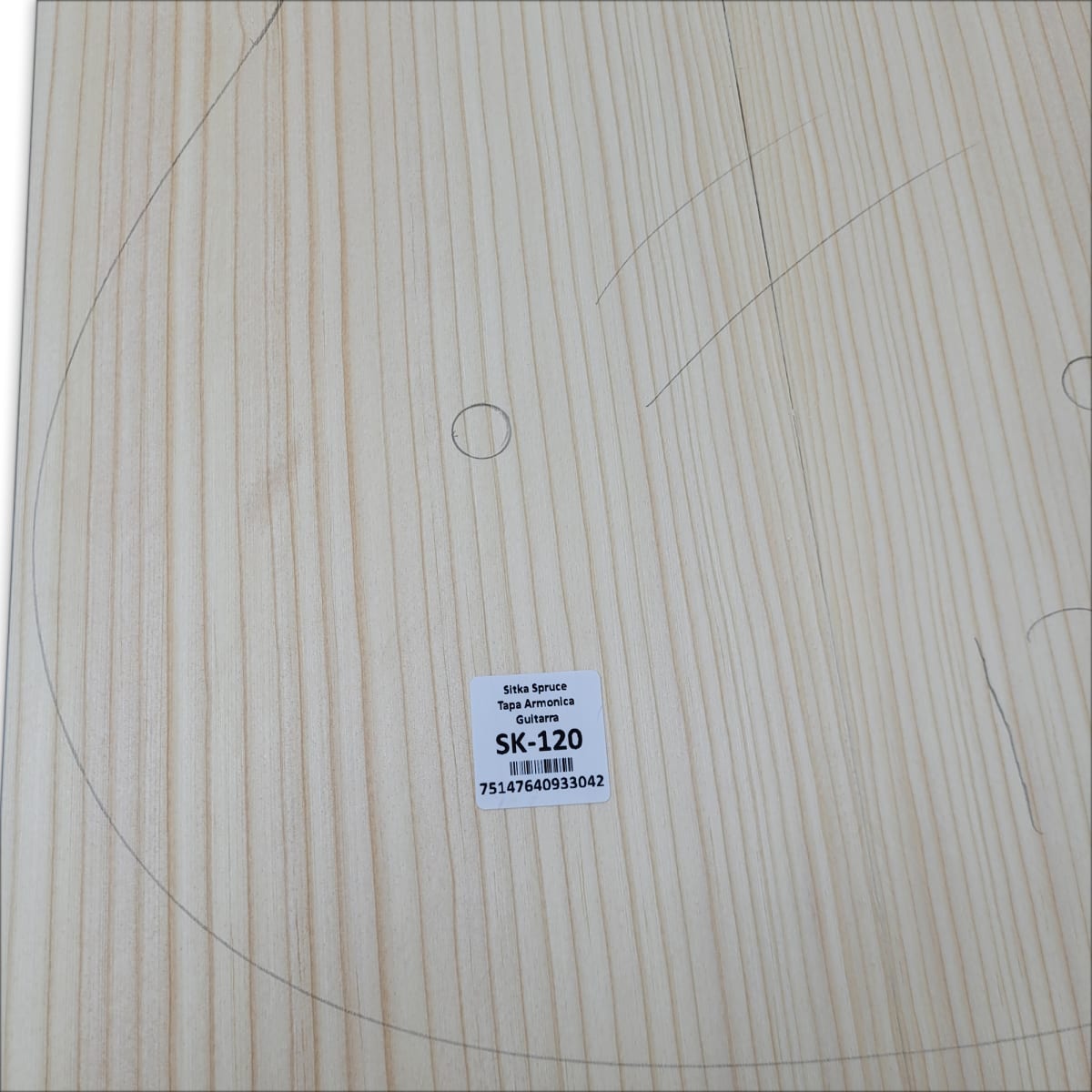 Tapa Armonica Unica SK-120 de Sitka Spruce para Guitarra / Calidad A9