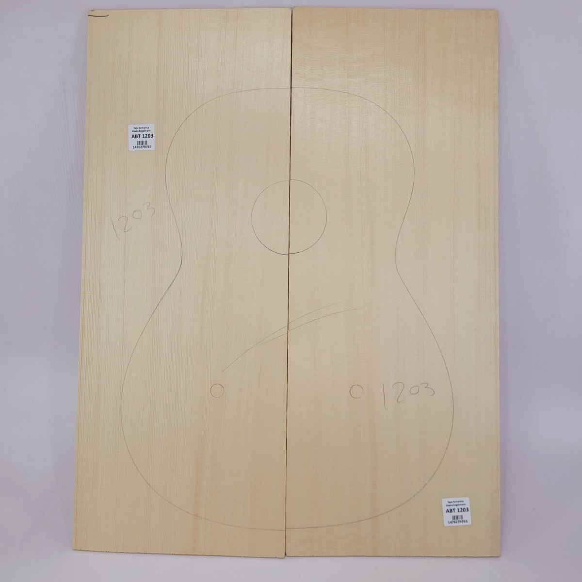 Madera para Tapa Armónica REF: 1203 de Abeto Engelmann Calidad AA Extra Grande para Guitarra 0