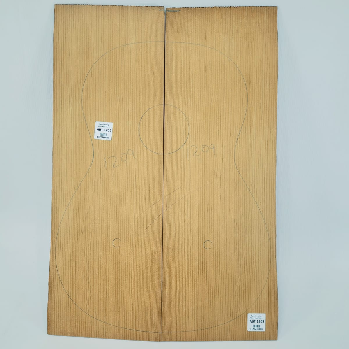 Madera para Tapa Armónica REF: 1209 de Abeto Engelmann Calidad AA Torrefied para Guitarra 0