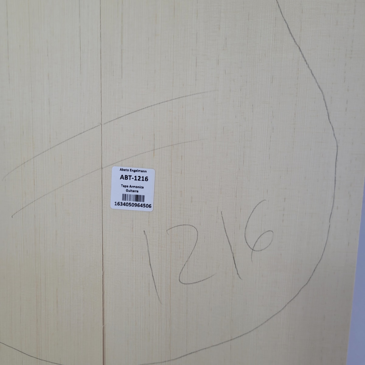 Tapa Armónica de Abeto Engelmann ABT-1216 AAA para Tiple6