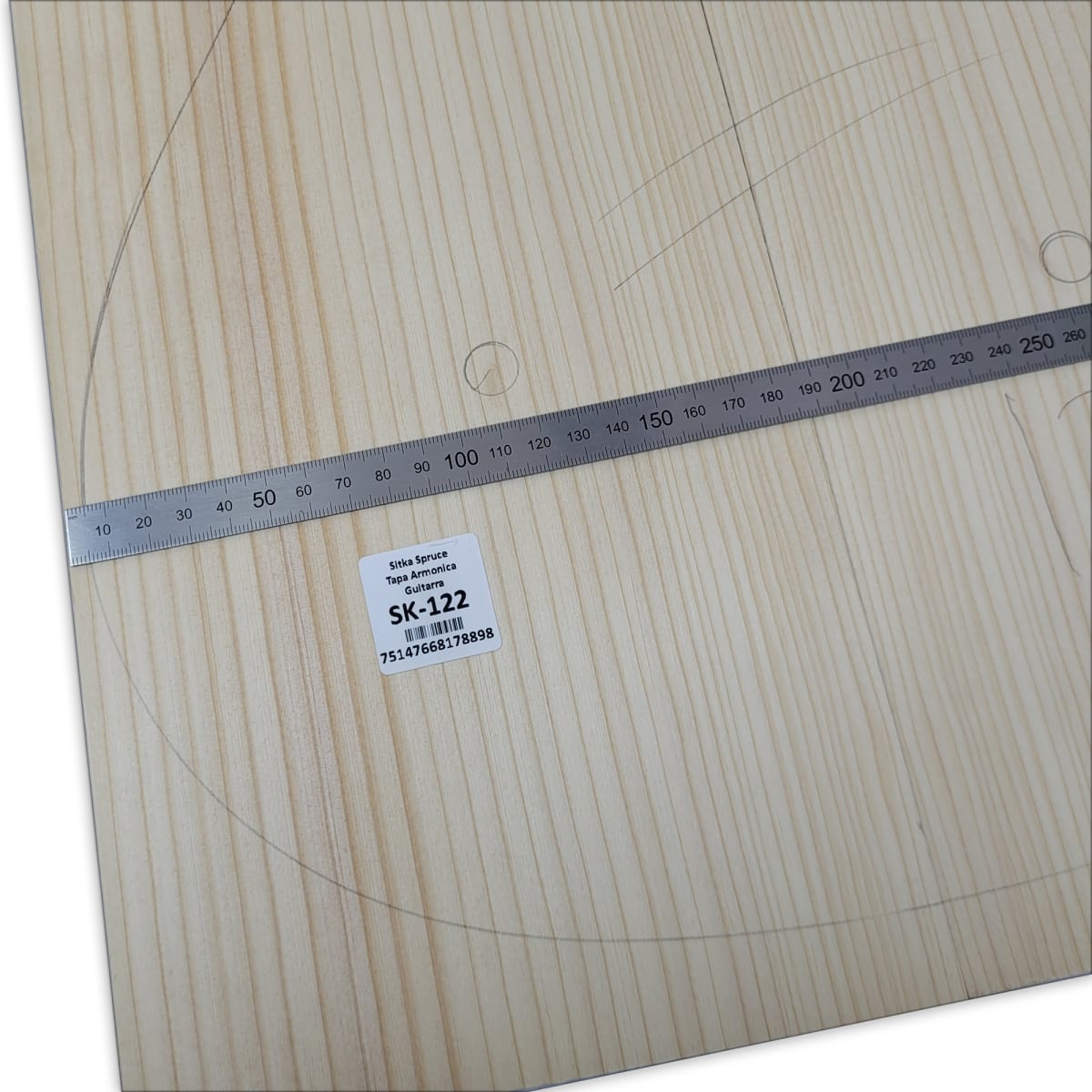 Tapa Armonica Unica SK-122 de Sitka Spruce para Guitarra / Calidad A4