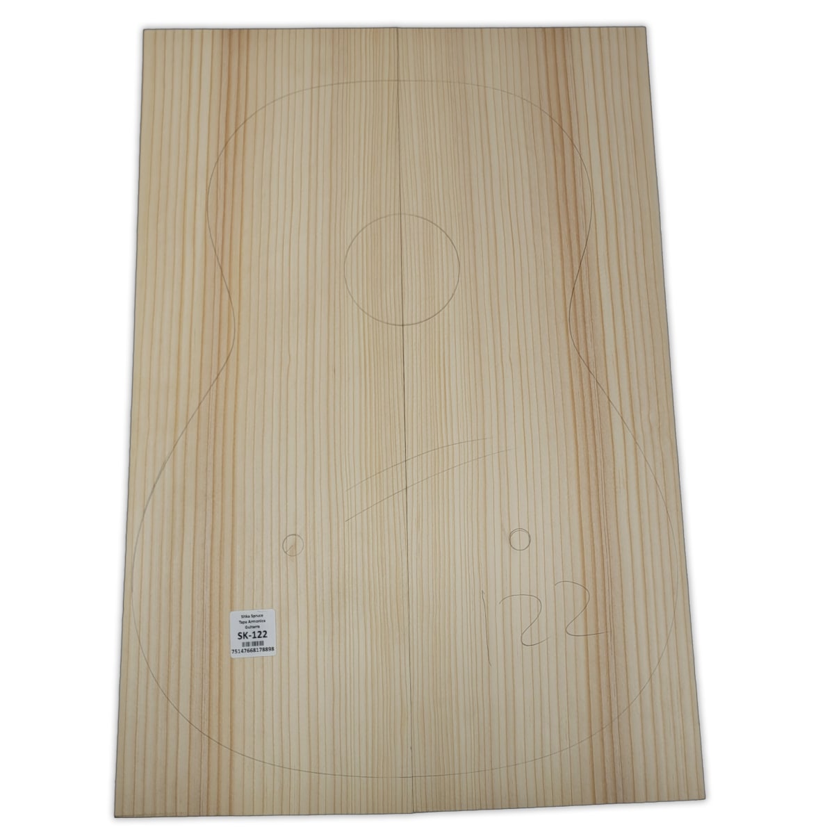 Tapa Armonica Unica SK-122 de Sitka Spruce para Guitarra / Calidad A9