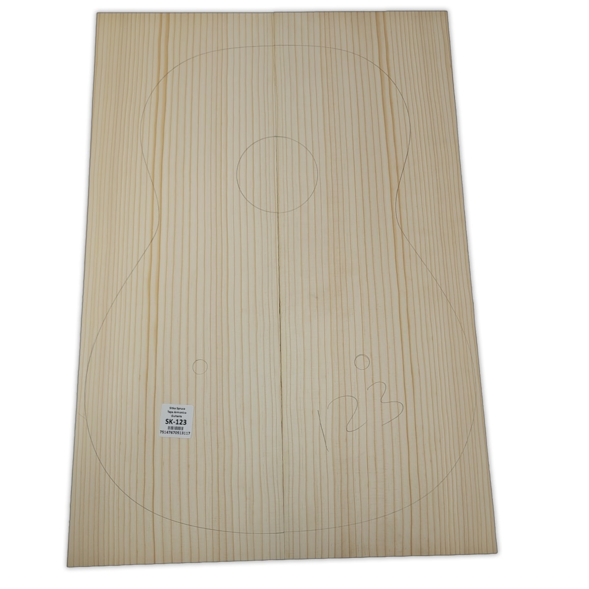 Tapa Armonica Unica SK-123 de Sitka Spruce para Guitarra / Calidad A9