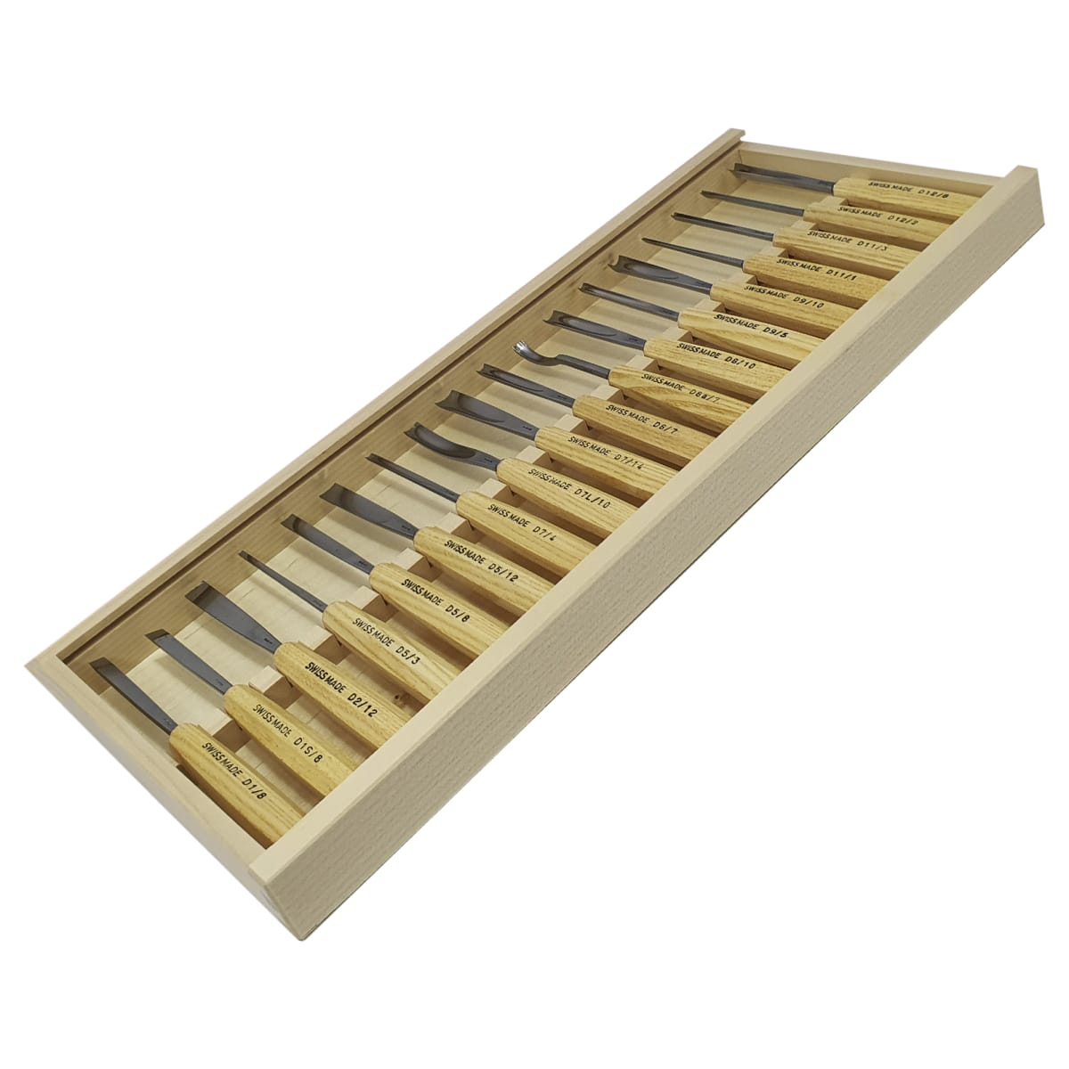 Set de Mini Gubias Pfeil D18er para Xilografia y Tallado en Madera con Estuche (19 pcs)2