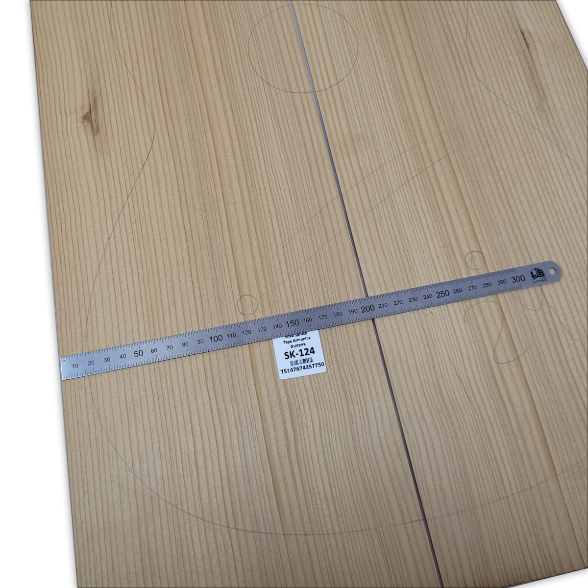 Tapa Armonica Unica SK-124 de Sitka Spruce para Guitarra // Calidad AA Torrefied4