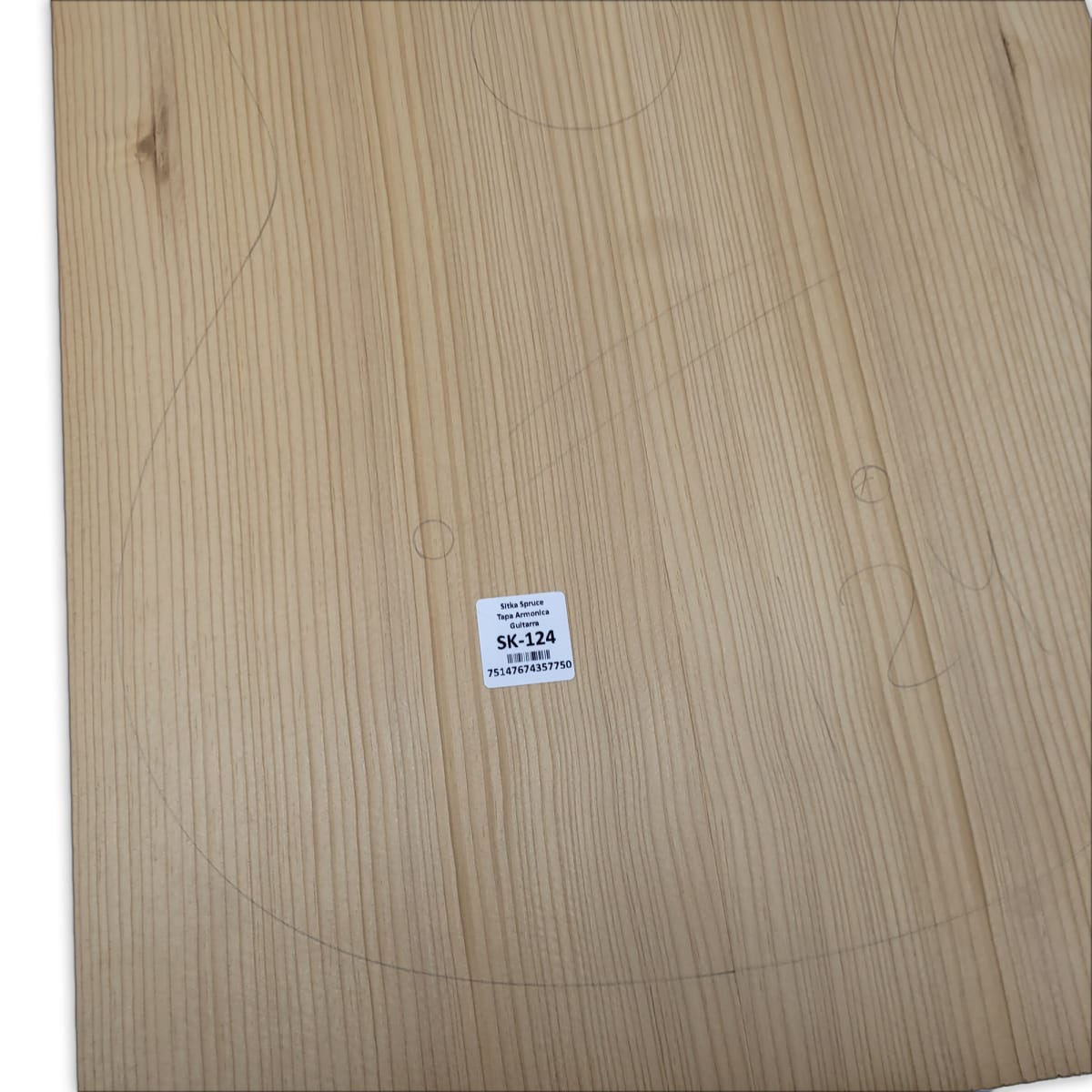 Tapa Armonica Unica SK-124 de Sitka Spruce para Guitarra // Calidad AA Torrefied7