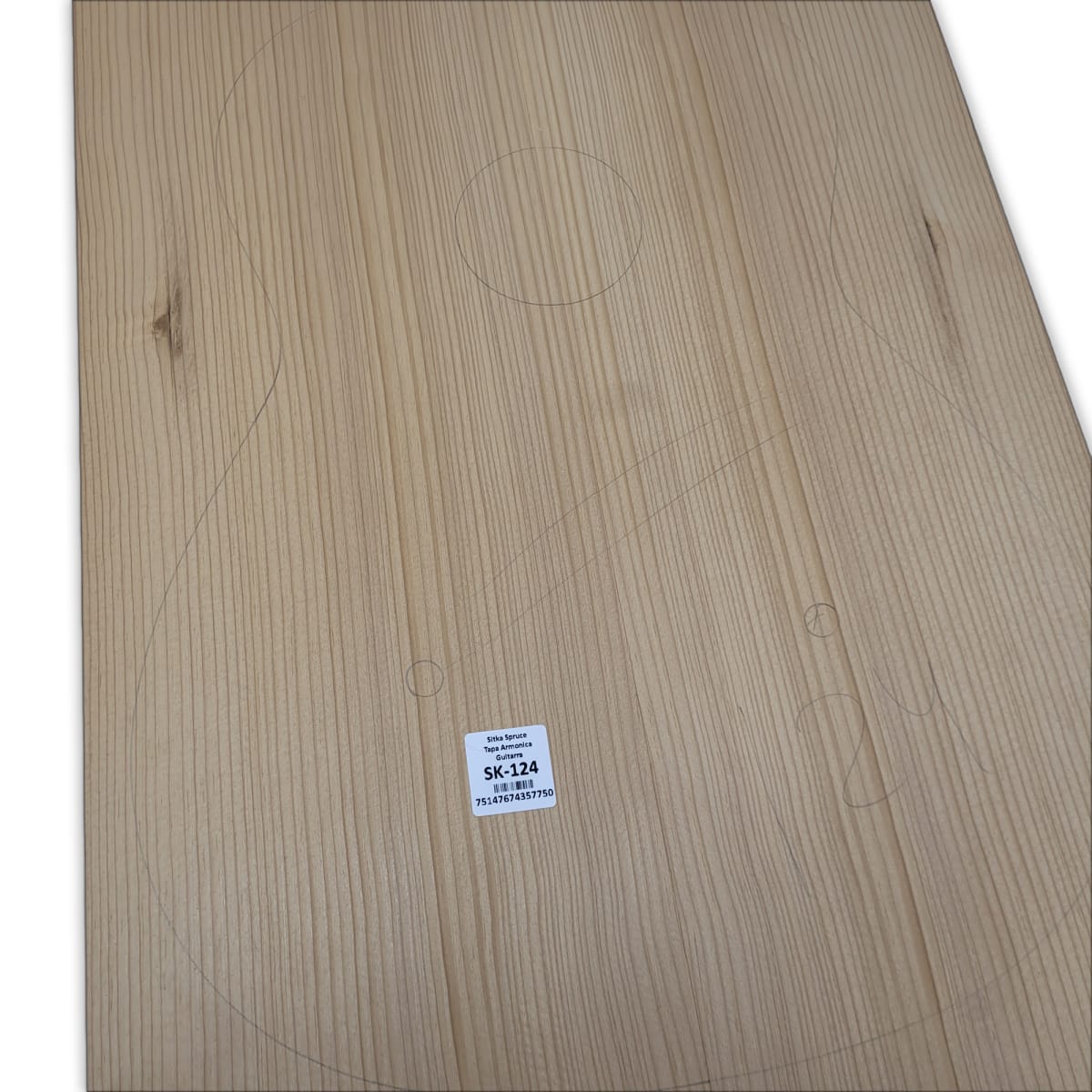 Tapa Armonica Unica SK-124 de Sitka Spruce para Guitarra // Calidad AA Torrefied8