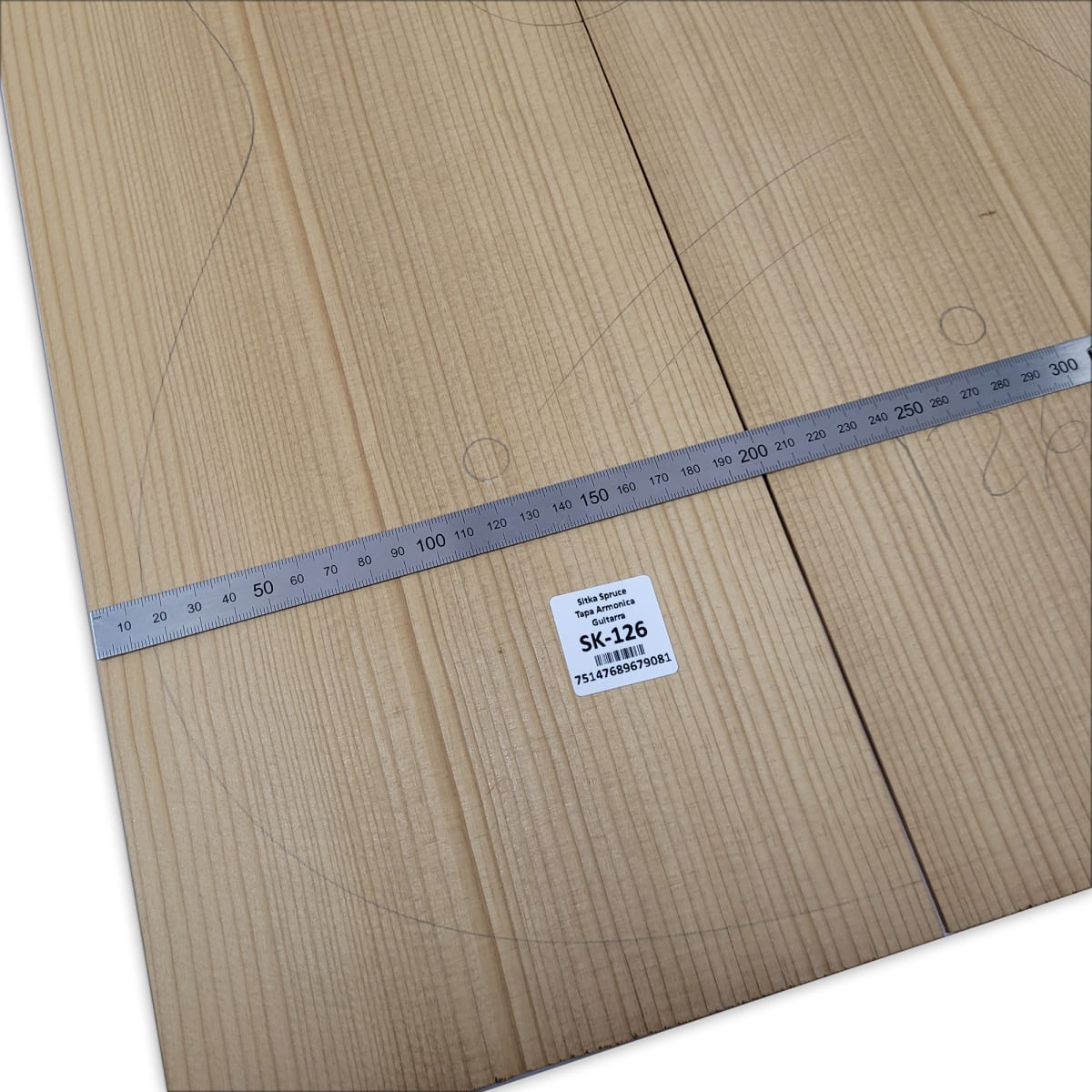 Tapa Armonica Unica SK-126 de Sitka Spruce para Guitarra // Calidad AA Torrefied4