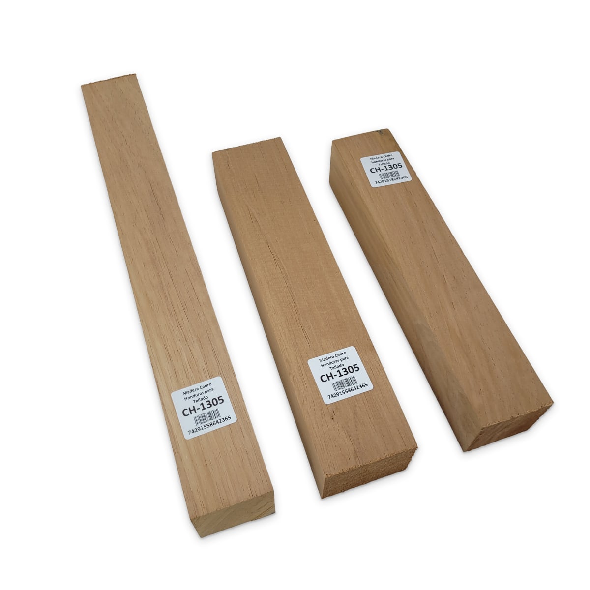 Set de 3 piezas CH-1305 de Cedro Honduras para Tallado 0