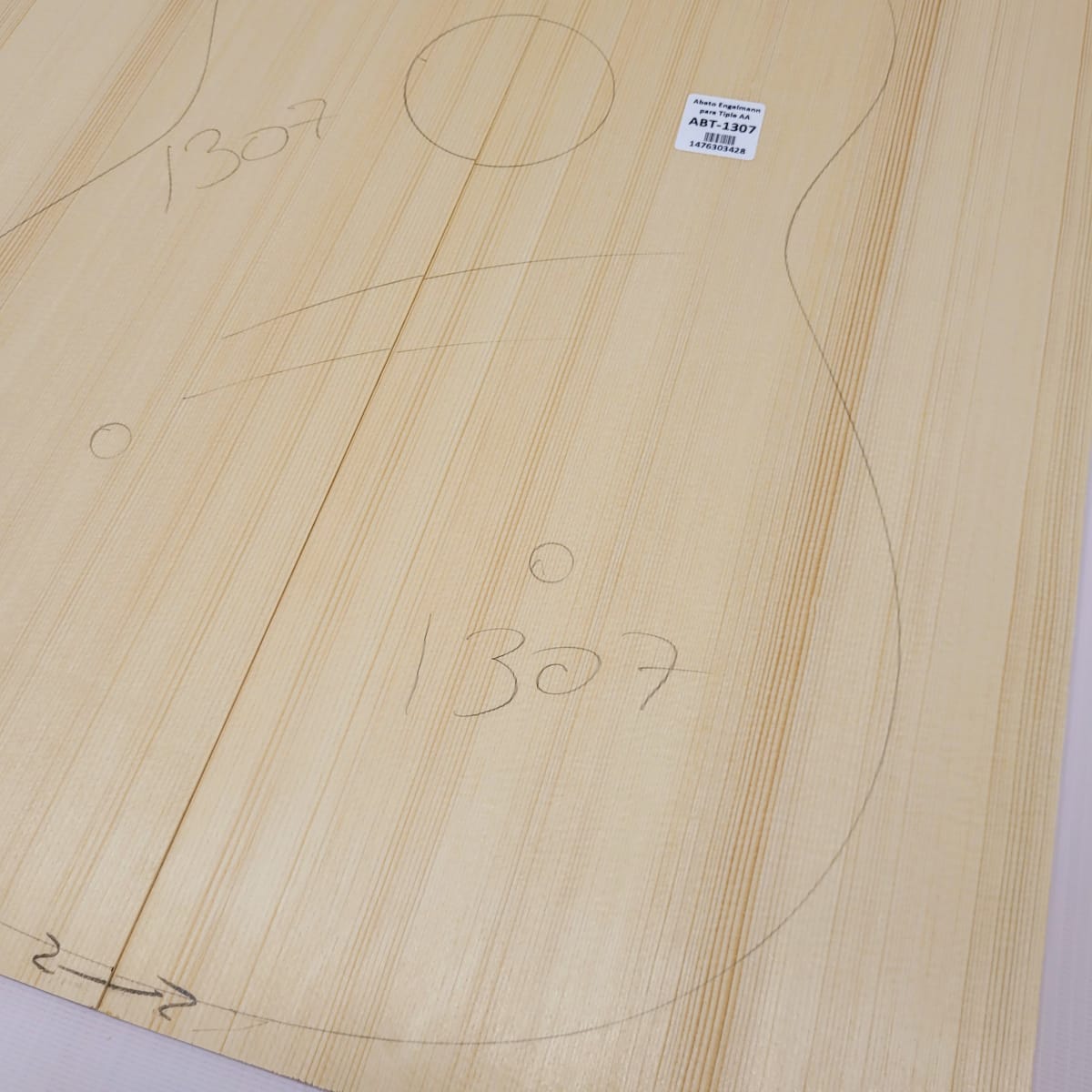 Madera para Tapa Armónica REF: 1307 para Guitarra de Abeto Engelmann Calidad AA6