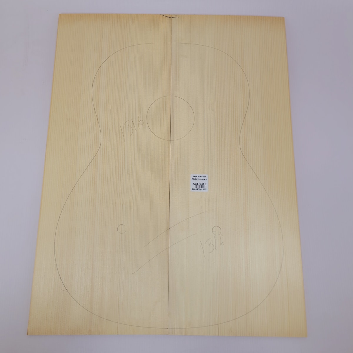 Madera para Tapa Armónica REF: 1316 para Guitarra de Abeto Engelmann Calidad AA6