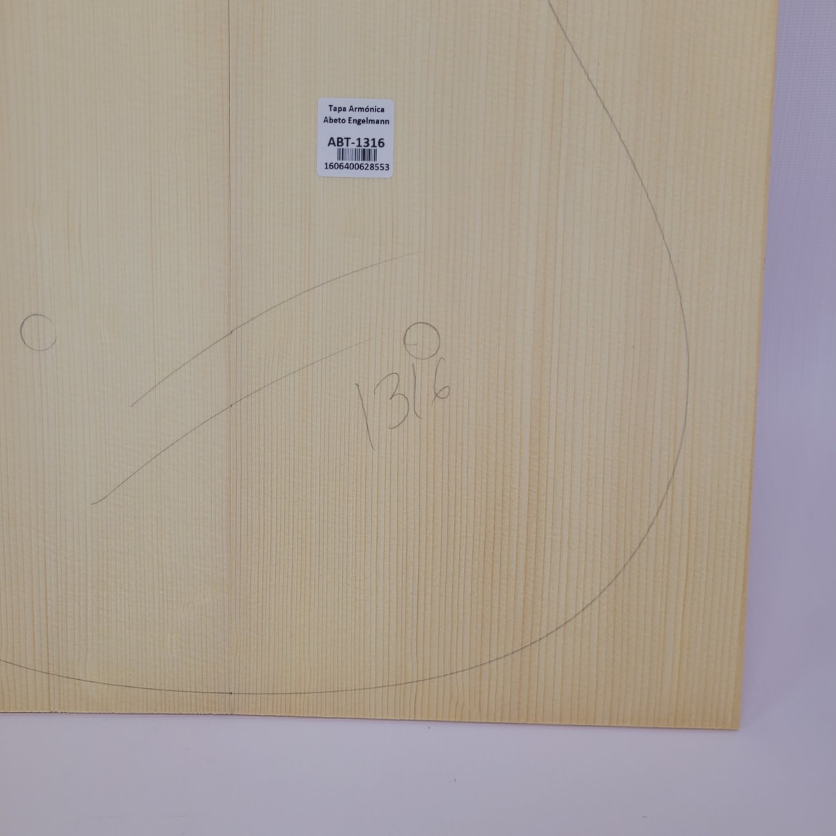Madera para Tapa Armónica REF: 1316 para Guitarra de Abeto Engelmann Calidad AA7