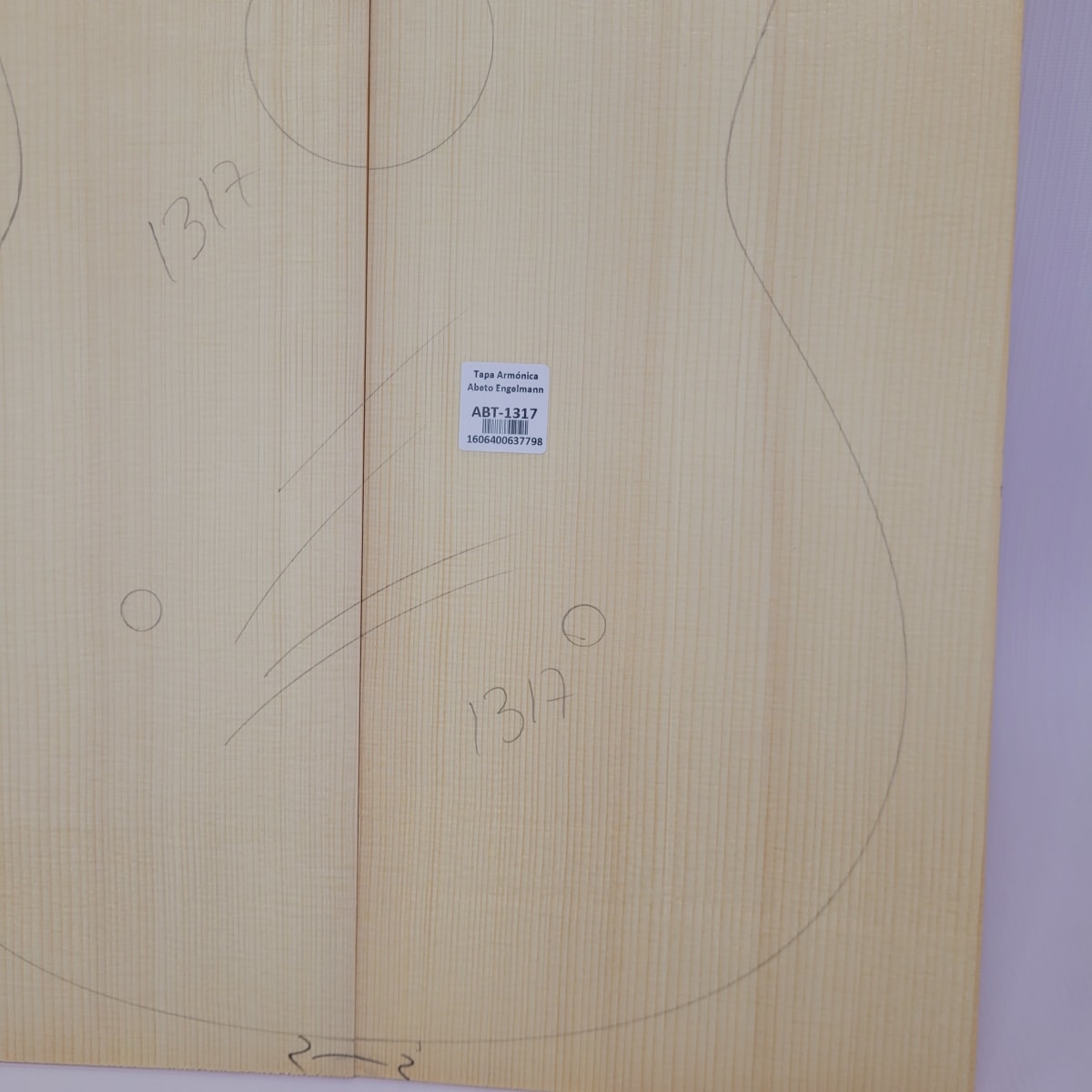 Madera para Tapa Armónica REF: 1317 para Guitarra de Abeto Engelmann Calidad AA7