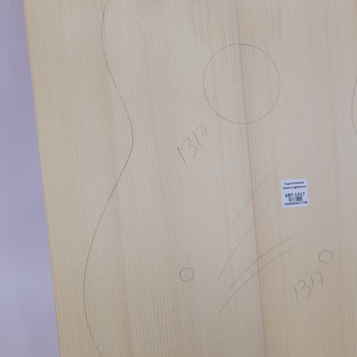 Madera para Tapa Armónica REF: 1317 para Guitarra de Abeto Engelmann Calidad AA8