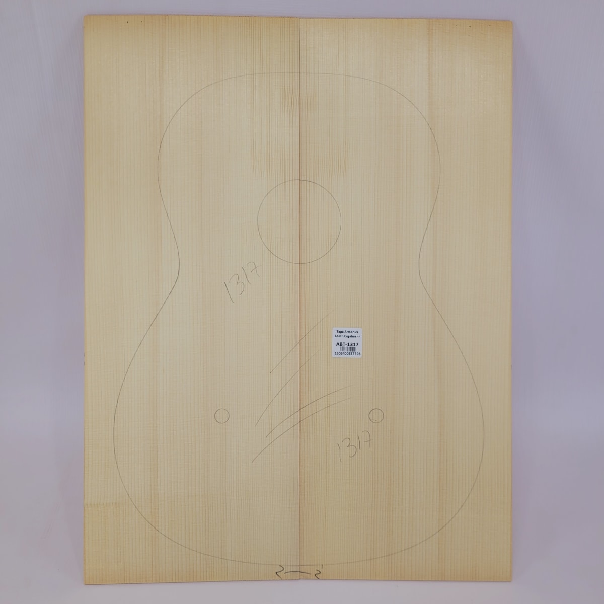 Madera para Tapa Armónica REF: 1317 para Guitarra de Abeto Engelmann Calidad AA9