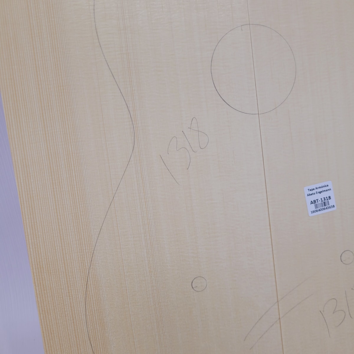 Madera para Tapa Armónica REF: 1318 para Guitarra de Abeto Engelmann Calidad AAA5