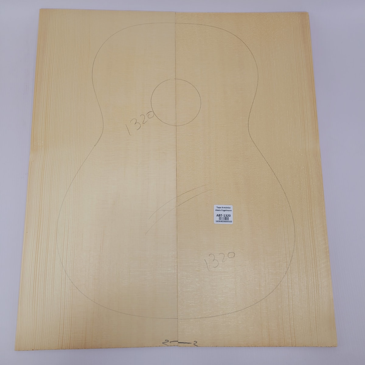 Madera para Tapa Armónica REF: 1320 para Guitarra de Abeto Engelmann Calidad AA5