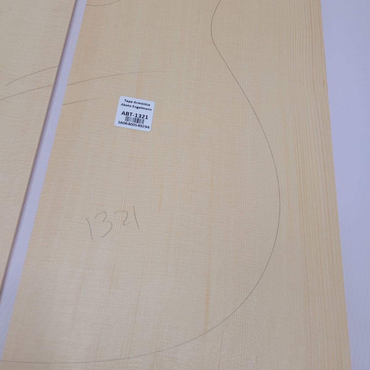 Madera para Tapa Armónica REF: 1321 para Guitarra de Abeto Engelmann Calidad AA4