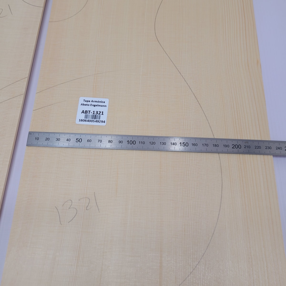 Madera para Tapa Armónica REF: 1321 para Guitarra de Abeto Engelmann Calidad AA3