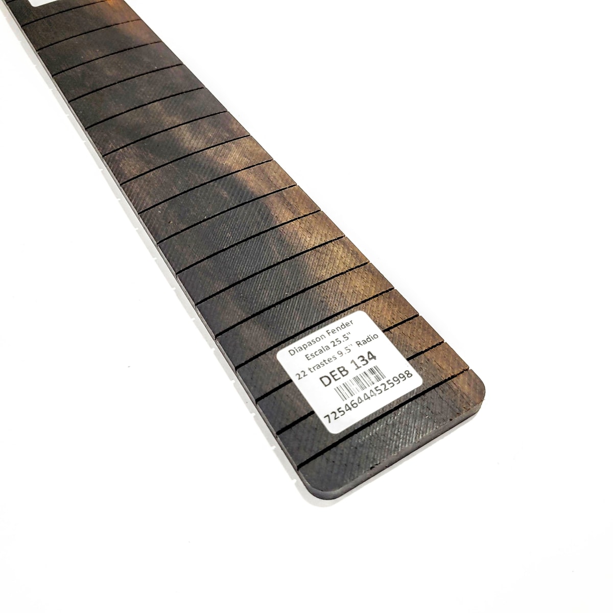 Diapasón Ranurado DEB-134 de Ébano Africano Especial para Guitarra Tipo Fender Escala 25.5