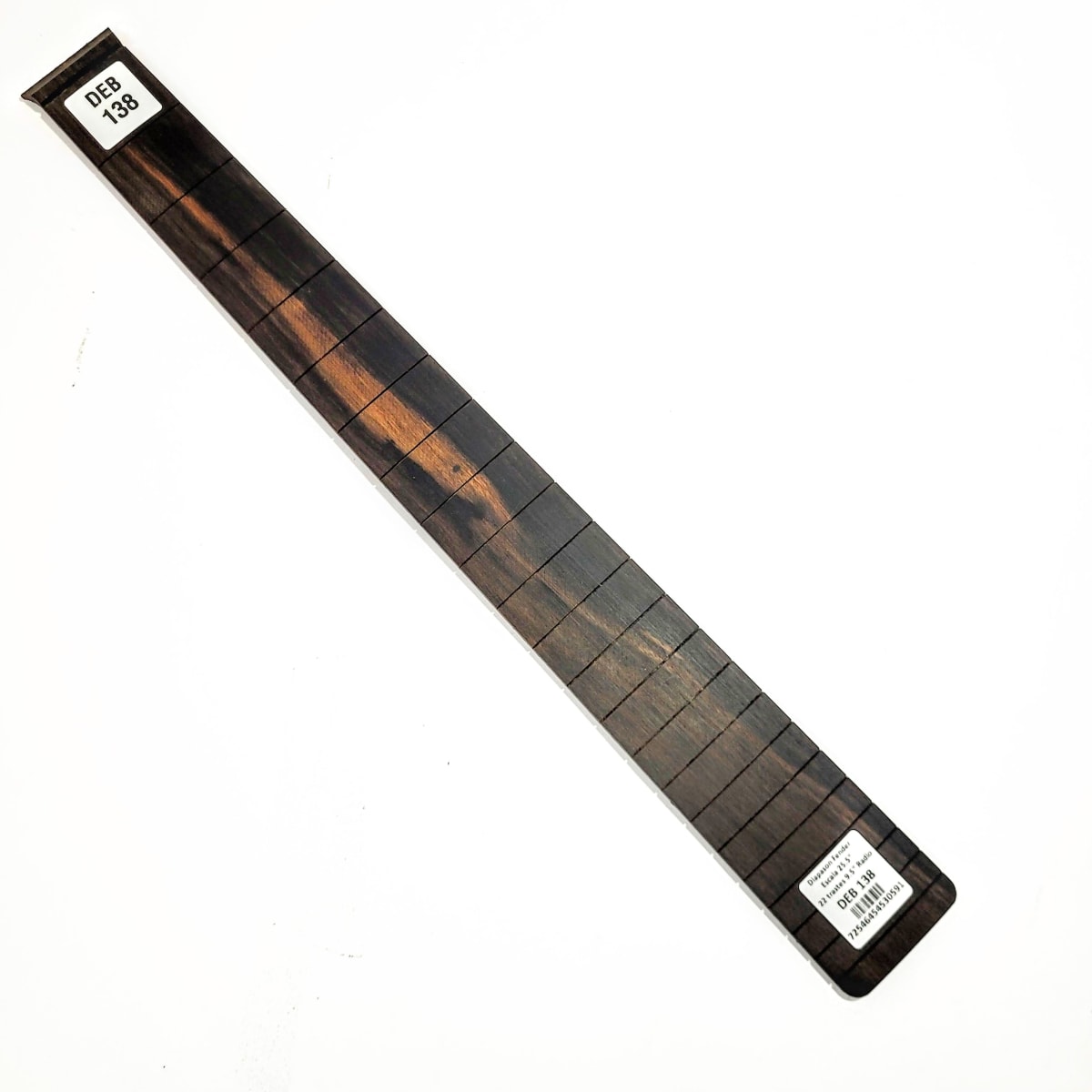 Diapasón Ranurado DEB-138 de Ébano Africano Especial para Guitarra Tipo Fender Escala 25.5